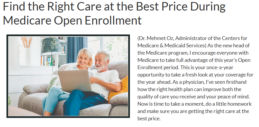 Find the Right Care at the Best Price During Medicare Open Enrollment
